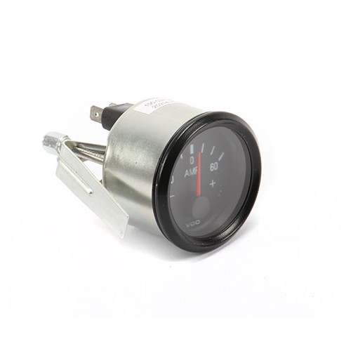 Amperímetro VDO preto 60-0-60A - 52 mm de diâmetro - UB10642-1 