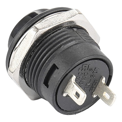 Schwarzer Druckknopf mit Außenschutz - UB10890