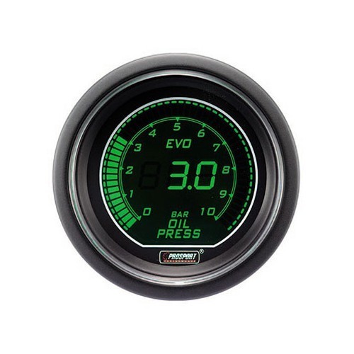  Manómetro digital de pressão de óleo Verde/Branco (52 mm) - UB12104 