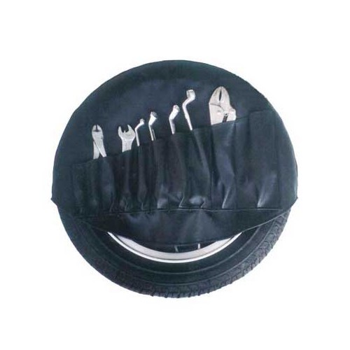 Rivestimento ruota di scorta nero con portautensili - UB13604