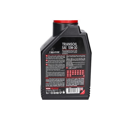  Aceite para caja de cambios con embrague húmedo MOTUL TRANSOIL 10W30 - mineral - 1 Litro - UB30395-1 