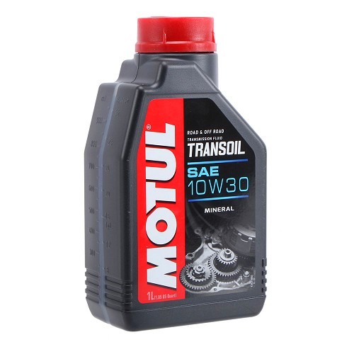     
                
                
    Huile de boîte de vitesses avec embrayage humide MOTUL TRANSOIL 10W30 - minérale - 1 Litre - UB30395
