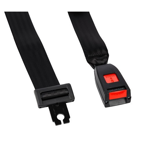  2-point SECURON black static seatbelt - UB38010 