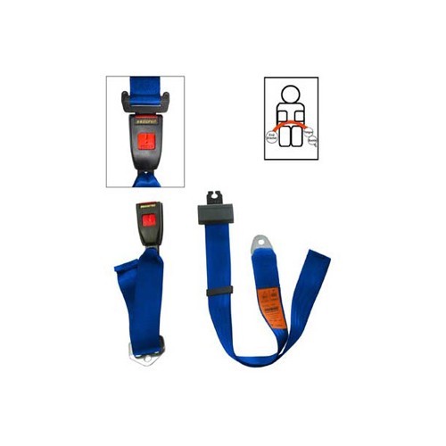  1 2-point SECURON blue static seatbelt - UB38012 