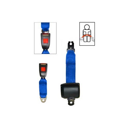  Cinturón SECURON Azul de 2 puntos con retractor - UB38022 
