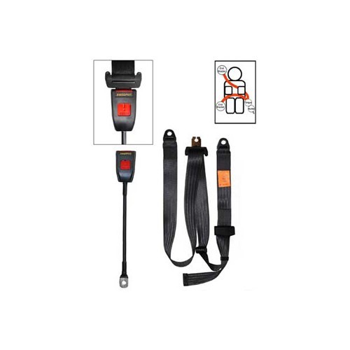     
                
                
    Ceinture Securon avant noire 3 points - Statique - UB38070
