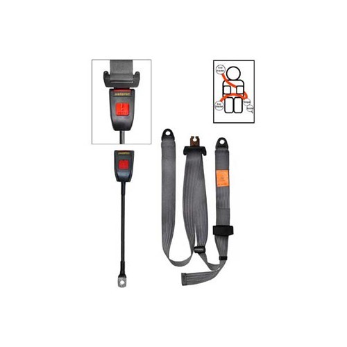     
                
                
    3-point Securon grey front seatbelt - Static - UB38074
