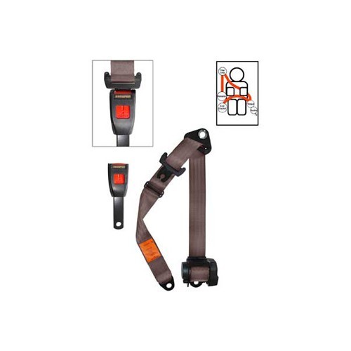     
                
                
    Ceinture Securon avant beige 4 points - avec enrouleur - UB38083
