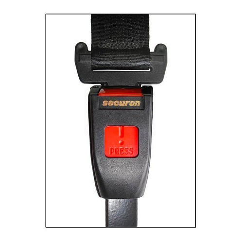 3-point 15 cm Securon black front seatbelt with inertia reel - UB38110