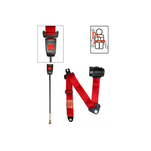     
                
                
    4-point Securon red front seatbelt - (Extra long) - UB38131
