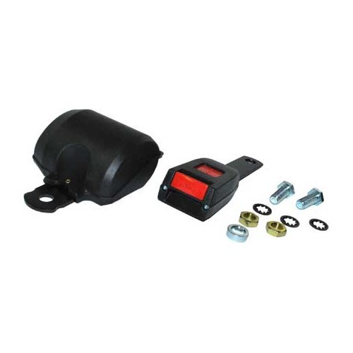 SECURON Schwarzer starrer 2-Punkt-Gürtel mit Aufrollmechanismus - UB38220