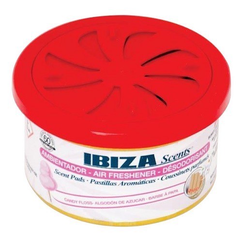     
                
                
    Boîte désodorisante IBIZA SCENTS - parfum barbe à papa - 40g - UC01032
