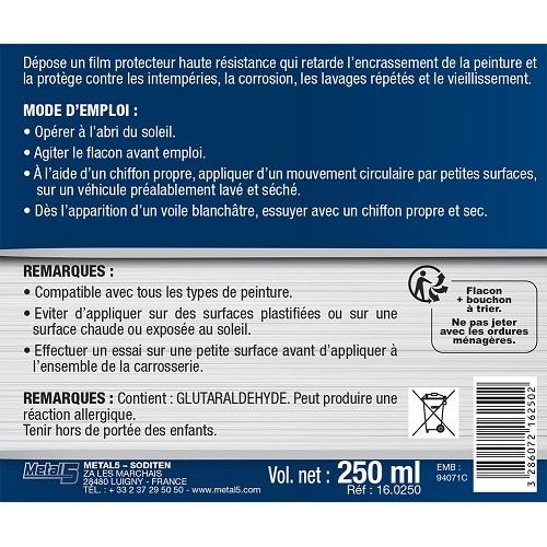  BELGOM Ultra Protector Poliermittel für Karosserie - Flasche - 250ml - UC02700-1 