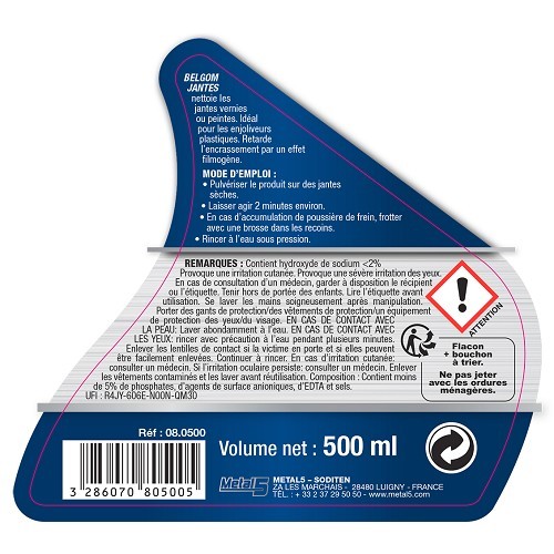  BELGOM Detergente per ruote - spray - 500ml - UC03100-1 