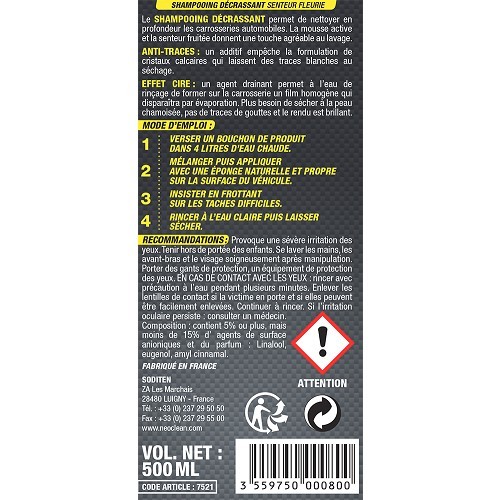  Detergente sgrassante NEOCLEAN per carrozzeria - flacone - 500 ml - UC03135-1 