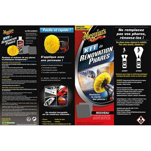 Kit di rinnovamento MEGUIAR'S per fari e ottiche - UC04035