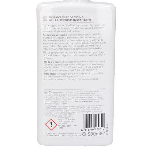 AUTOGLYM Pulitore e lucidante per pneumatici - spray - 500ml - UC04120