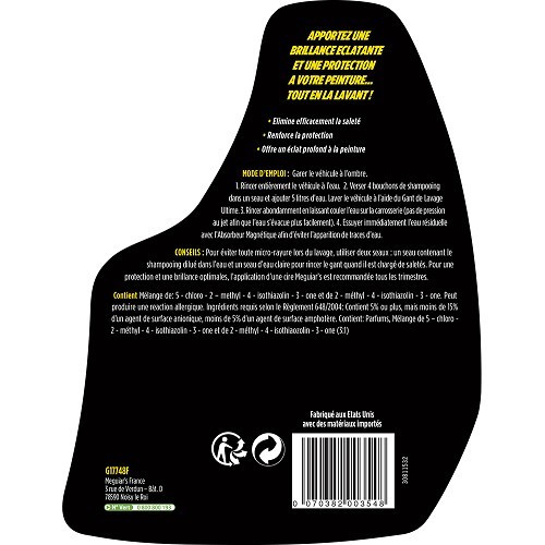 Shampoing ultime MEGUIAR'S Ultimate Wash and Wax pour carrosserie - bidon - 1420ml - UC04416