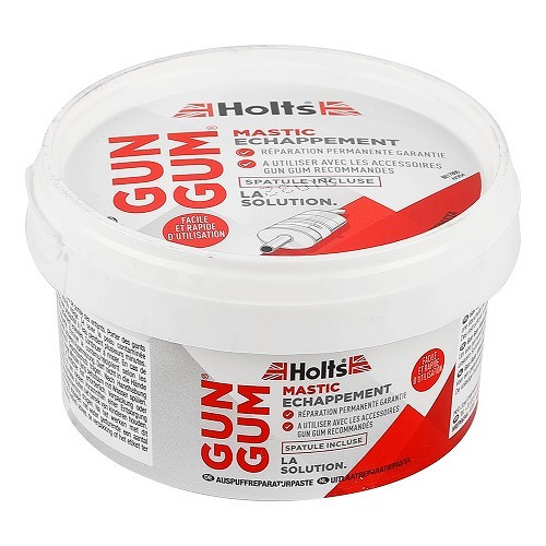     
                
                
    Mastic HOLTS GUN GUM pour réparation d'échappement - pot - 200g - UC10040
