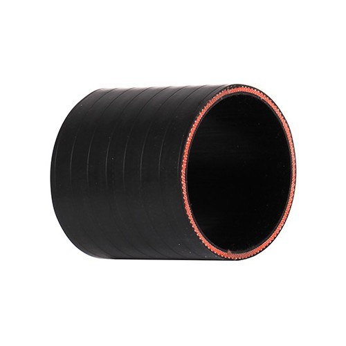  Tubo SAMCO con raccordo diritto in silicone nero opaco - 70 mm - UC14035-1 