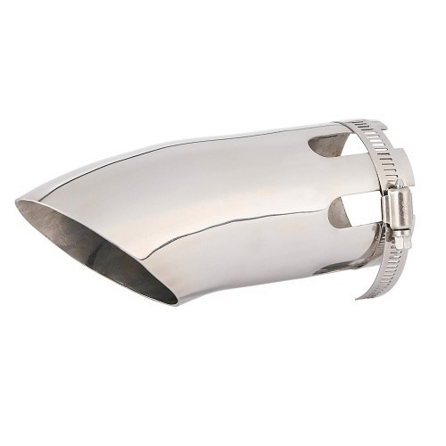  Chrome-plated steel, curved exhaust tip - UC24000 