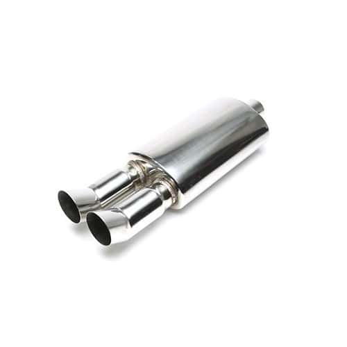  DTM oval double-outlet universal silencer - UC24870 