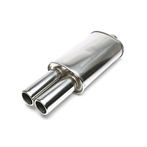  Universal twin round outlet muffler - UC24876 