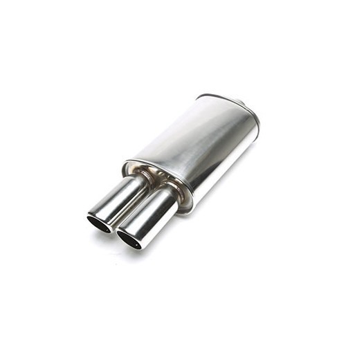  Universal muffler with double round bevelled outlet - UC24878 