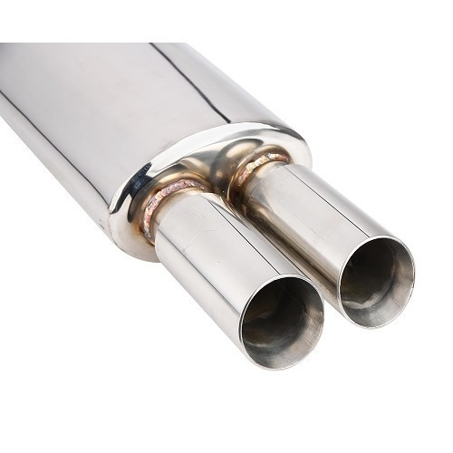 Universal muffler with double round bevelled outlet - UC24880-2 