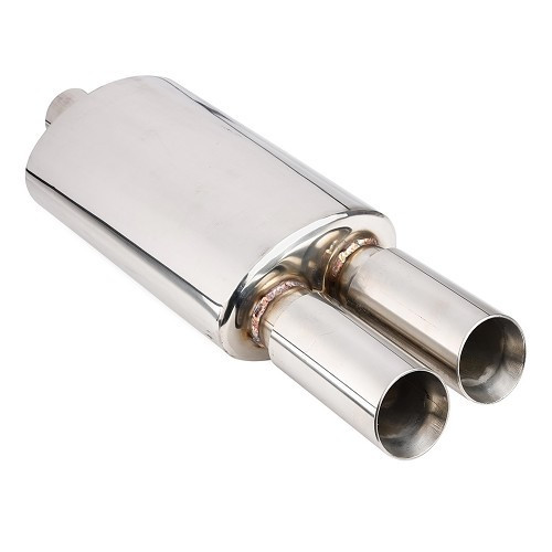  Universal muffler with double round bevelled outlet - UC24880 
