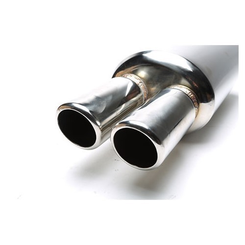  Universal muffler with double round bevelled outlet - UC24882-1 