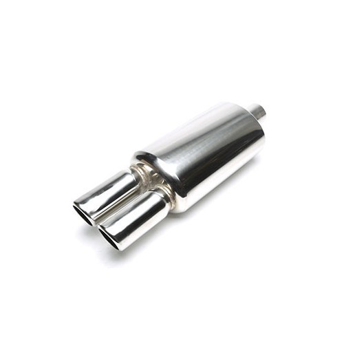 Universal muffler with double round bevelled outlet - UC24882 