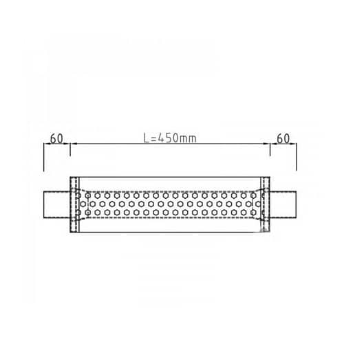  Silenziatore di scarico singolo in acciaio inossidabile (50 mm) - UC24895-2 