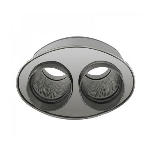 Corps de silencieux d'échappement double en inox (60mm) - UC24902