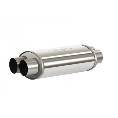  Silenziatore di scarico doppio in acciaio inox (60 mm) - UC24902 