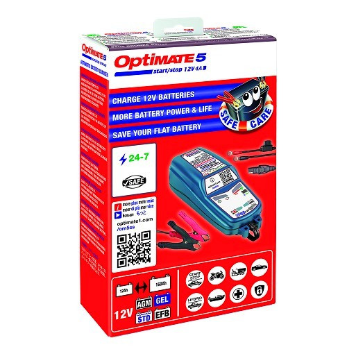  Optimate 5 start/stop : Charger to test, charge and maintain the charge of your 12 V battery - UC30007-7 