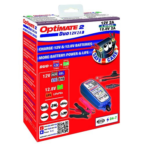  5-stufige OPTIMATE 2 DUO 12/12,8V 2A Batterielade- & -wartungsgerät für versiegelte Batterien - UC30067-5 