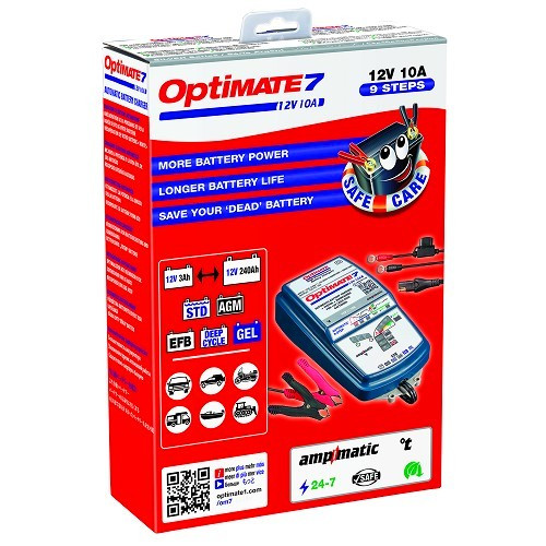  Ladegerät und Ladeerhalter für 12V-Batterie OPTIMATE 7 Ampmatic - UC30075-5 