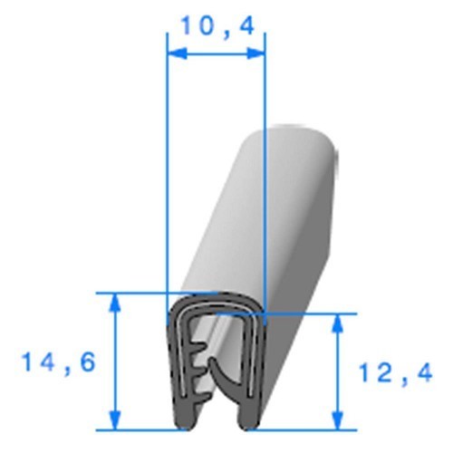     
                
                
    Black metal frame gasket - 10 x 13.5 mm - UC30605
