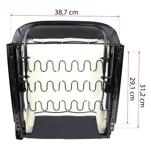 Coppia di sedili sportivi universali in similpelle nera - UC35051