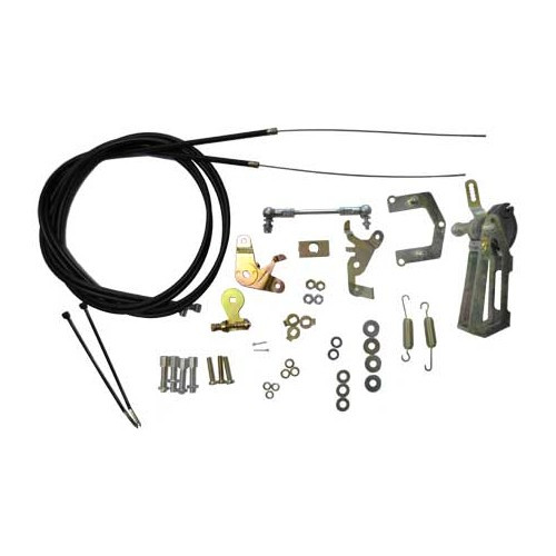     
                
                
    Tringlerie de commande pour carburateurs WEBER DCOE, montage supérieur en double câbles - UC40205
