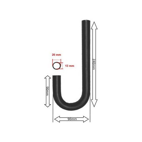  U/J-shaped universal type angled coolant or oil hose - UC56805 