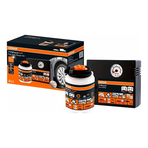  Anti-puncture repair kit for OSRAM TYREseal 450 tires - 450ml tire sealant and 12V compressor - UC60676-2 