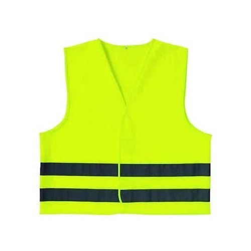     
                
                
    Gilet de visibilité jaune en maille 2 bandes réfléchissantes - UC60905
