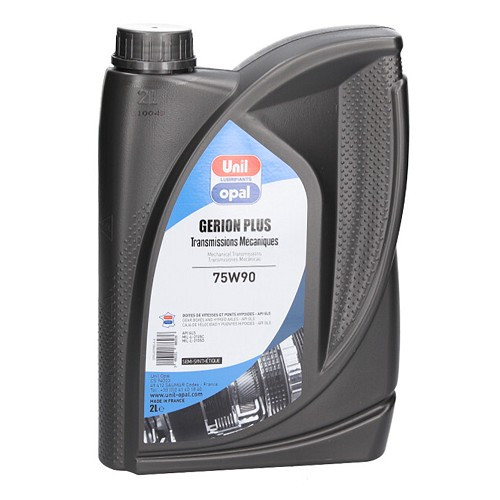  Transmission and axle oil UNIL OPAL GERION PLUS 75W90 - semi-synthetic - 2 Litres - UD10075 