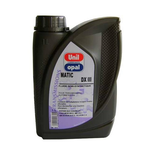  UNIL OPAL MATIC DX 3 oil for AUTOMATIC gearbox and hydraulic cylinders (hoods) - semi-synthetic - 1 Liter - UD10080 