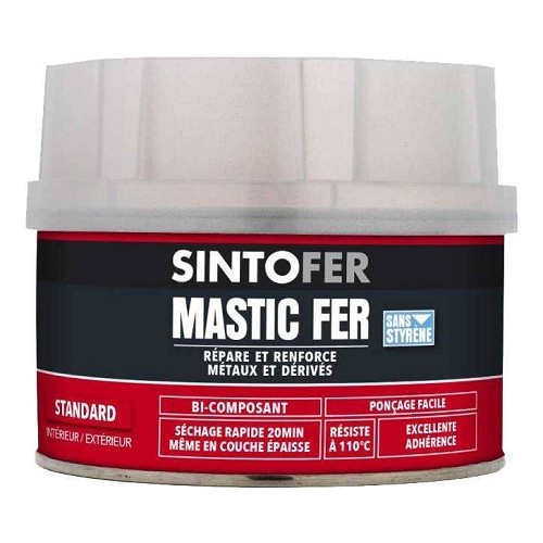  Mastic polyester standard avec durcisseur SINTOFER - pot - 330g - UD10410 