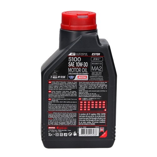 Motul 5100 4T 10W30 olio semisintetico per moto - 1 Litro - UD10600