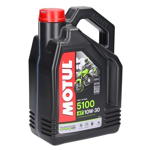  Motoröl für Motorräder MOTUL 5100 4T 10W30 - Technosynthese - 4 Liter - UD10601 