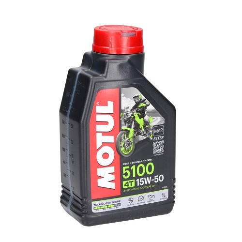  Motorfiets olie MOTUL 5100 4T 15W50 - Technosynthese - 1 Liter - UD10604 